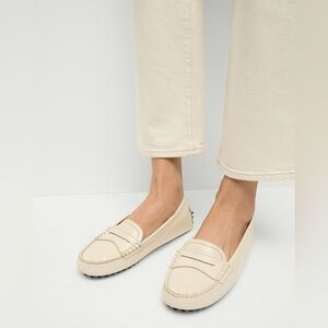 Veronica Beard Jia Driving Loafer in Ivory Size 7 NWOT